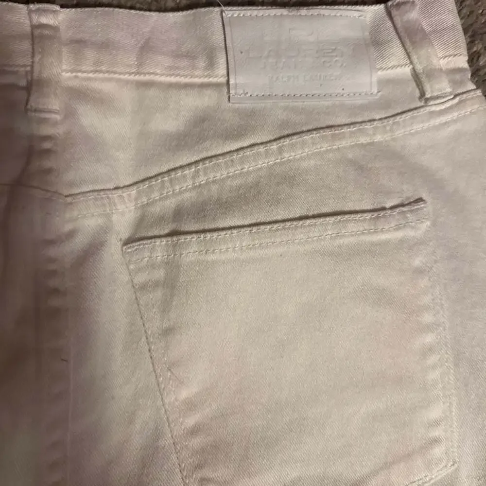 Lauren Jeans Co. Ralph Lauren Women's White Denim Pencil Skirt